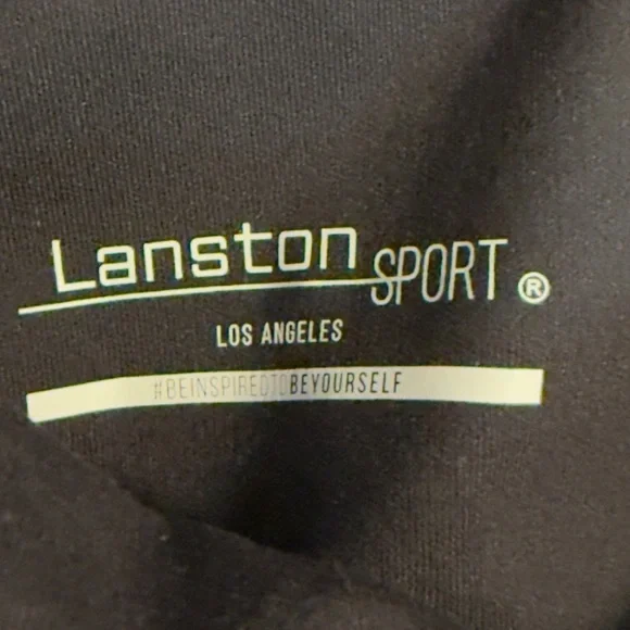 LANSTON SPORT Women’s X-Small Black purple High waisted ankle Cropped leggings